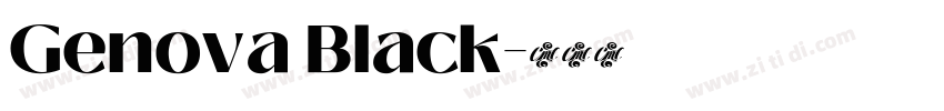Genova Black字体转换
